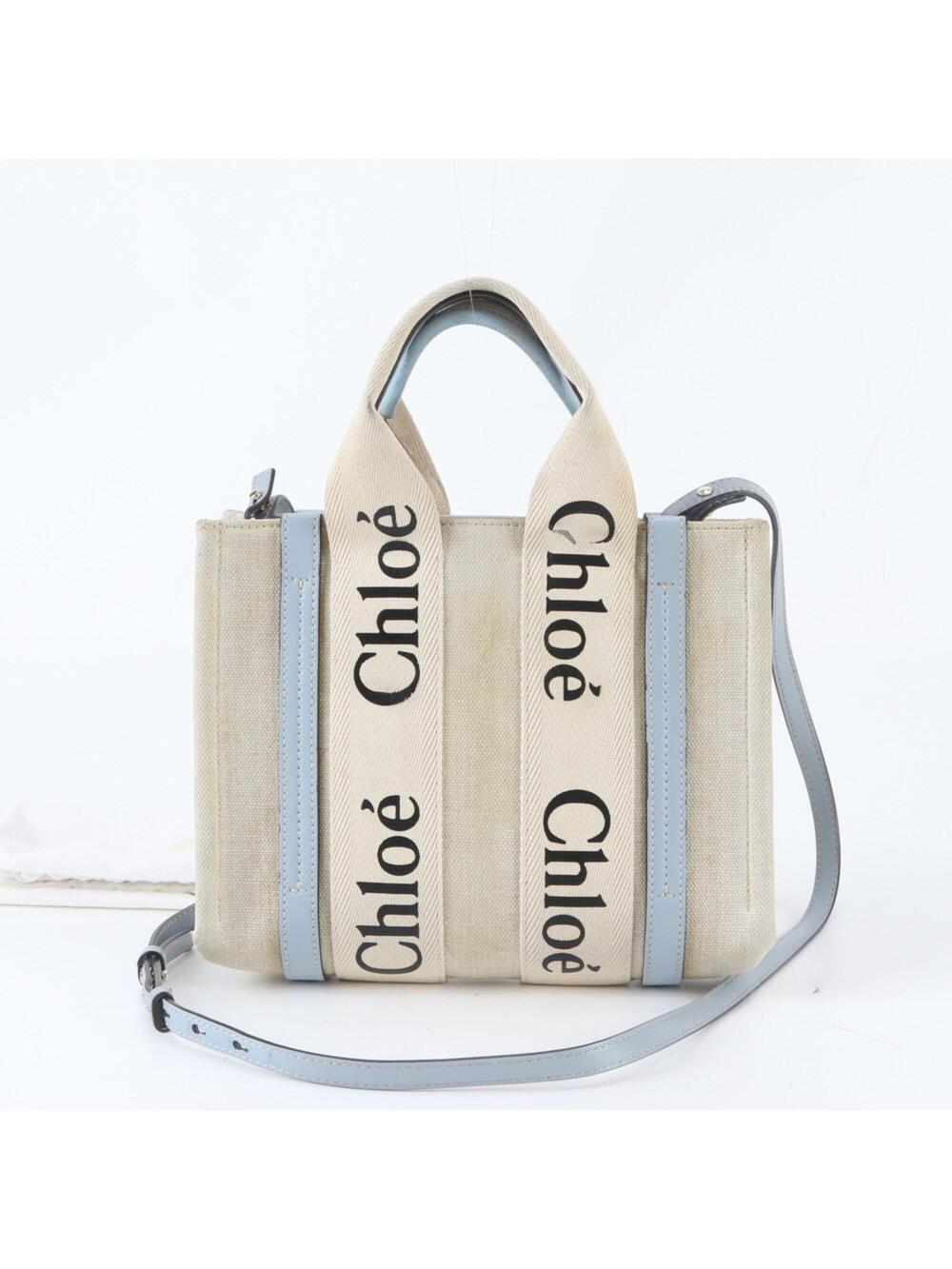 Chloe Woody Convertible Tote Canvas #357049C65B